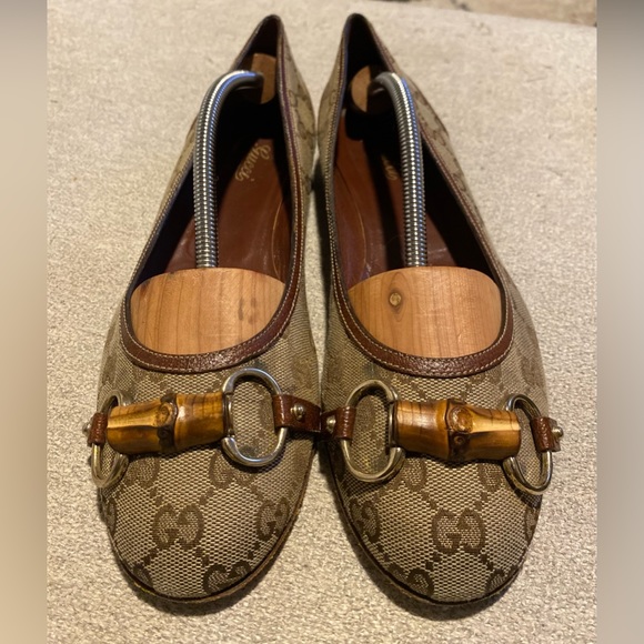 Gucci Shoes - Gucci GG Bamboo Horse-bit Ballet Flats